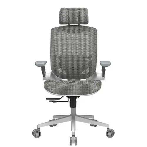 Scaun Gaming COUGAR Speeder One, Mesh, Max 120 kg, Cotiere pliabile 2D, Ajustare tetiera 3D (Alb)