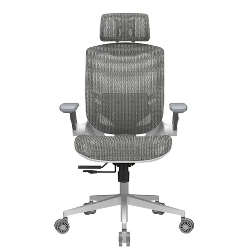 Scaun Gaming COUGAR Speeder One, Mesh, Max 120 kg, Cotiere pliabile 2D, Ajustare tetiera 3D (Alb)