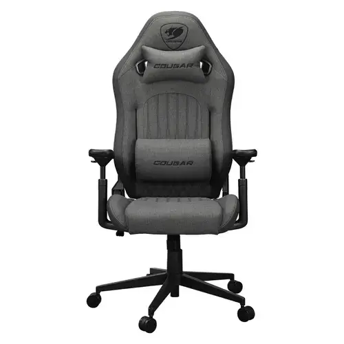 Scaun Gaming COUGAR Gaming Explore Royal Gray F, Cotiere cu hiperrotatie 3D, Perna lombara (Gri)