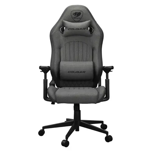 Scaun Gaming COUGAR Gaming Explore Royal Gray F, Cotiere cu hiperrotatie 3D, Perna lombara (Gri)