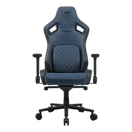 Scaun gaming COUGAR Defensor S Navy Blue F Max 150 kg, 5 roti, Ajustabil, Perna lombara (Albastru)