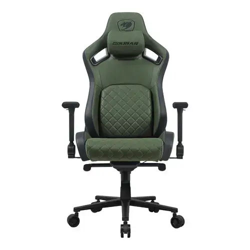 Scaun Gaming COUGAR Defensor S Army Green F, Max 150 kg, 5 roti, Ajustabil, Perna lombara (Verde)