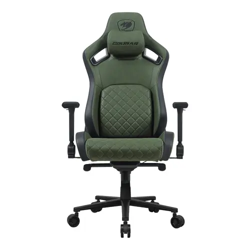 Scaun Gaming COUGAR Defensor S Army Green F, Max 150 kg, 5 roti, Ajustabil, Perna lombara (Verde)