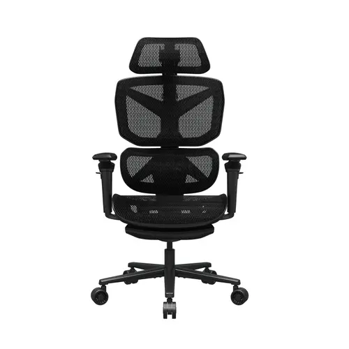 Scaun gaming COUGAR Terminator Air, Max 120 kg, Suport picioare, Ajustare tetiera 3D, Cotiere cu hiperrotatie 3D (Negru)