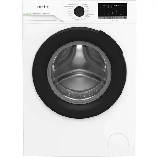 Masina de spalat rufe Arctic APLM2WFSU29412WPB, 9 Kg, 1400 RPM, Clasa A, Motor Silent Inverter, ExtraSteam, IronExpress, Recycled Tub, Steam, WaterMode, Child Lock, Add-In (Alb)
