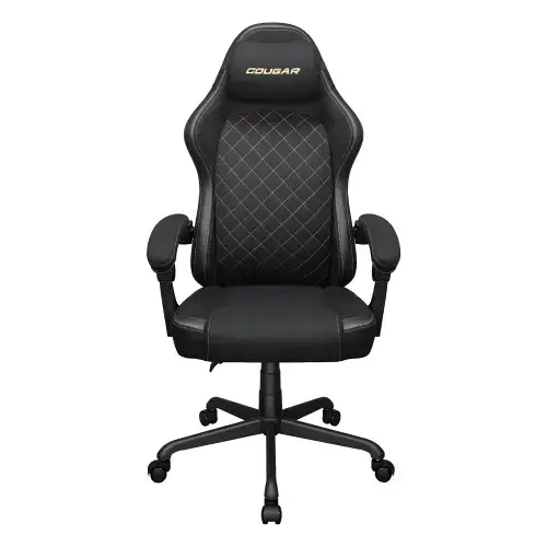Scaun Gaming COUGAR Fusion EX Gold F, Max 120 kg, 117 cm (Negru/Auriu)