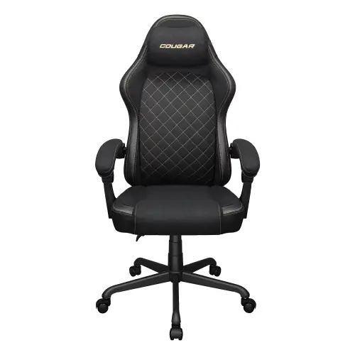 Scaun Gaming COUGAR Fusion EX Gold F, Max 120 kg, 117 cm (Negru/Auriu)