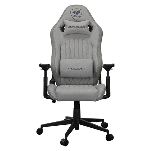 Scaun Gaming COUGAR Gaming Explore Royal Gray F, Cotiere cu hiperrotatie 3D, Perna lombara (Gri deschis)