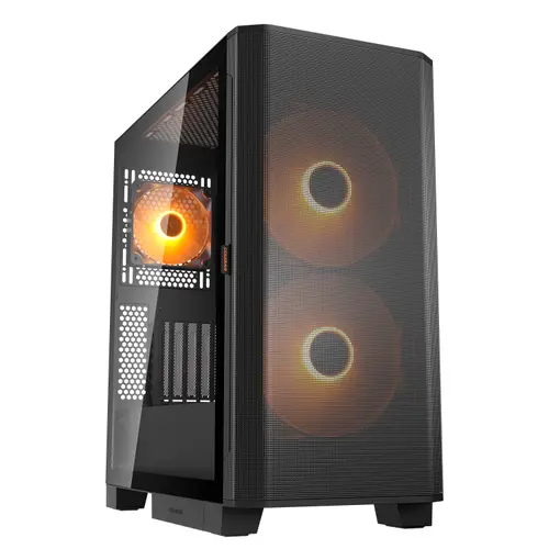 Carcasa COUGAR Airface FLO, ARGB, Middle Tower, 7 Sloturi expansiune, E-ATX (Negru)