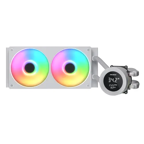 Cooler CPU Cougar Poseidon Vistek ARGB 240, Racire cu lichid, Ventilator Unity 360 ARGB, 2500 RPM (Alb)