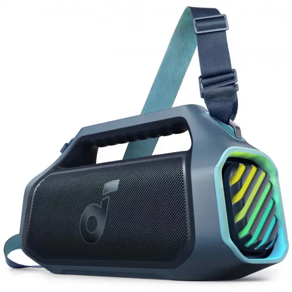 Boxa Portabila Bluetooth Anker SoundCore Boom 2 Plus, 140W, TWS, RGB, Waterproof, Albastra A3134031