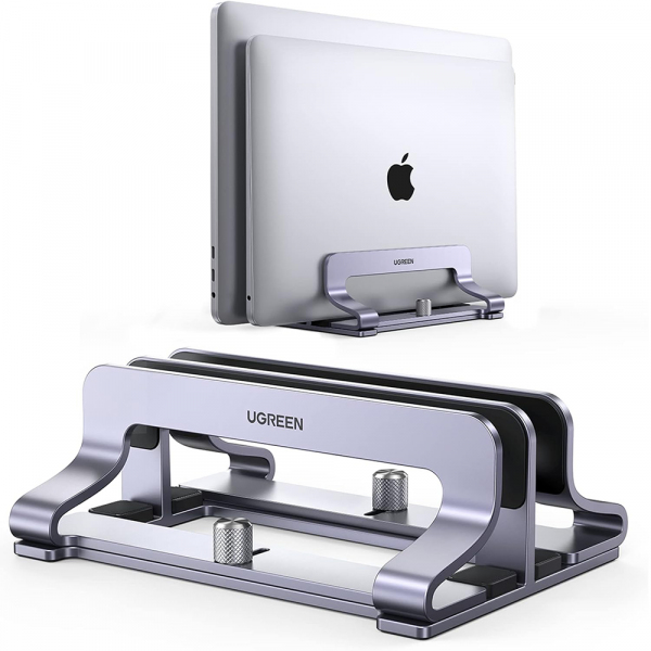 Suport Vertical UGREEN LP258 Two pentru Laptop cu grosime 12mm - 26mm, Argintiu