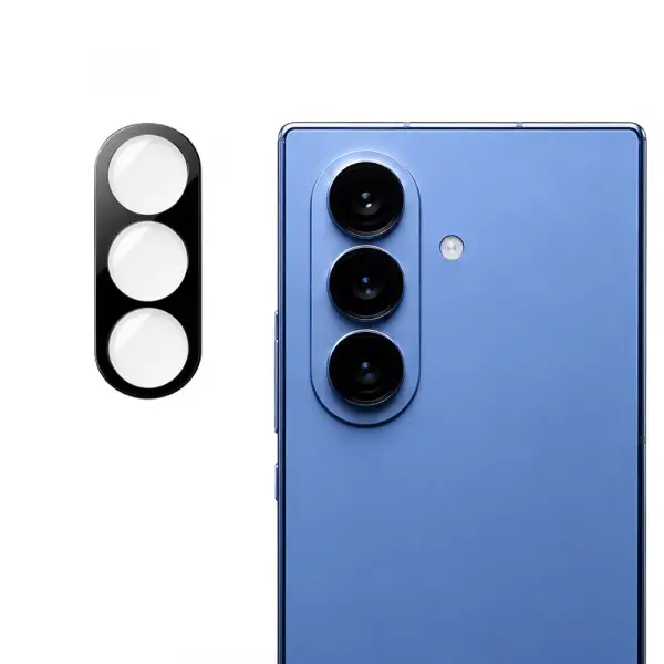 Folie de protectie Camera Spate Techsuit pentru Samsung Galaxy Z Fold8 Ultra, Sticla Securizata, Neagra