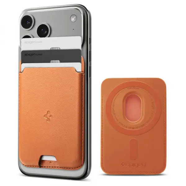 Portofel MagSafe, Spigen, Valentinus MagFit  , Portocaliu AFA11339