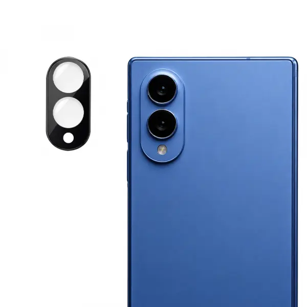 Folie de protectie Camera Spate Techsuit pentru Samsung Galaxy Z Fold8, Sticla Securizata, Neagra