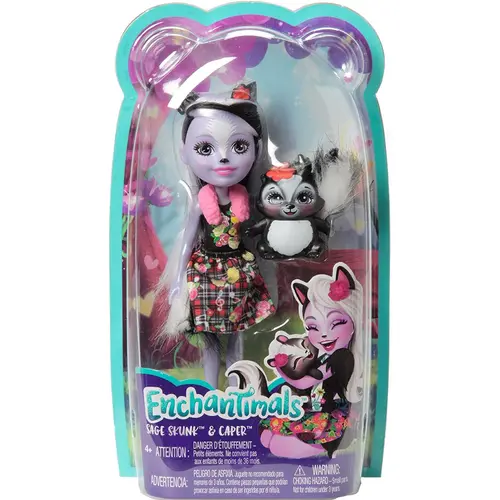 Papusa Enchantimals - Sage Skunk si Caper