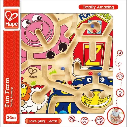 Set de joaca Hape Labirint magnetic Ferma distractiva