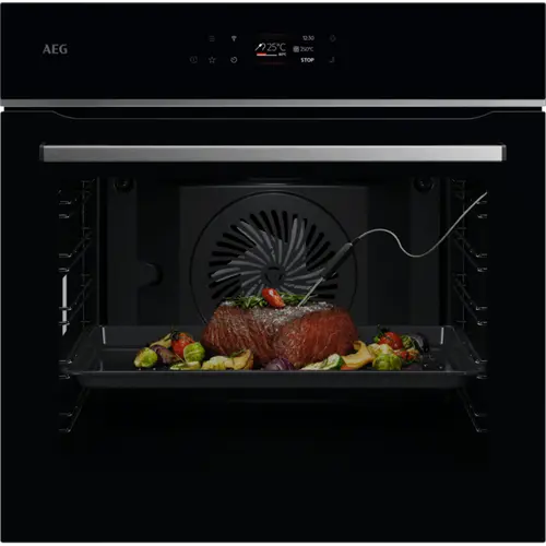 Cuptor incorporabil AEG OS6PB631AB, Electric, Conectivitate WI-FI, Autocuratare pirolitica, Control touch, 172 de programe predefinite, Senzor gatire, Inchidere amortizata a usii, 71 l, Clasa A++ (Negru)