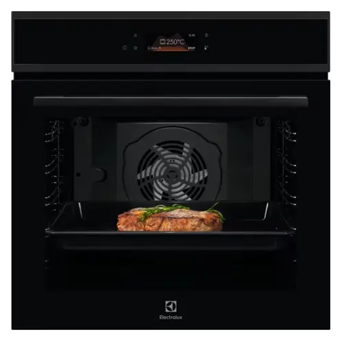 Cuptor incorporabil multifunctional Electrolux EOF8H39H, Electric, 17 functii, 99 de programe predefinite, Afisaj digital, Control touch, Inchidere amortizata a usii, Usa cu 3 straturi de geam, Grill, Ghidaj telescopic pe 1 nivel, Volum net 72 l (Negru)