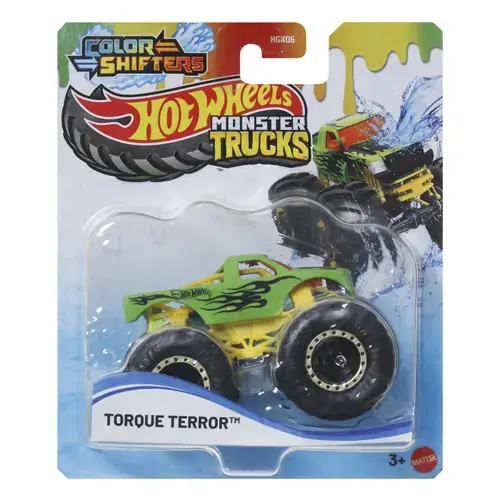 Masinuta Hot Wheels Monster Trucks - Color Shifters, Torque Terror, 1:64
