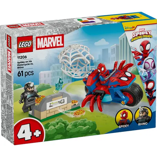 LEGO® Spidey - Spidey pe motocicleta vs Rhino 11206, 61 piese