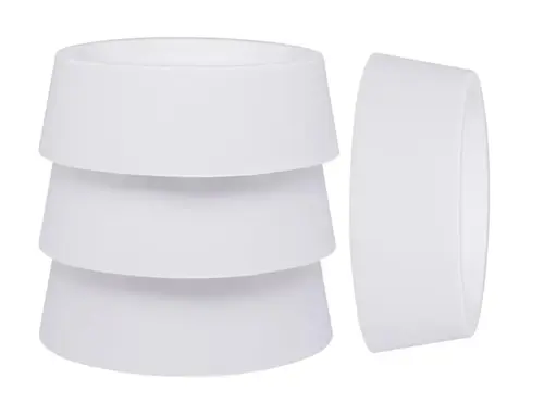 Picioruse antivibratii, antizgomot si antiderapante, Care + Protect CAF1001, pentru masina de spalat si uscator, alb, cauciuc, diametru 6.6 cm, set 4 bucati