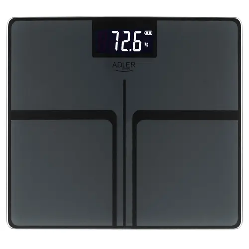 Cantar de bucatarie Adler AD 8194s, USB-C, max 180 kg, 100 g Diviziune, Display LCD (Negru)