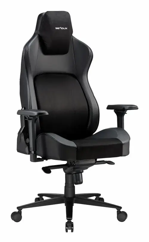 Scaun gaming Serioux PRIME, reglabil, maxim 150 kg, Negru