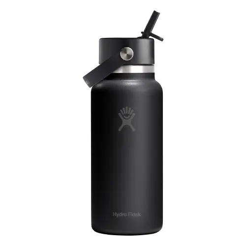 Sticla termos, inox, 950ml, Hydro Flask Wide Straw Tonal Black