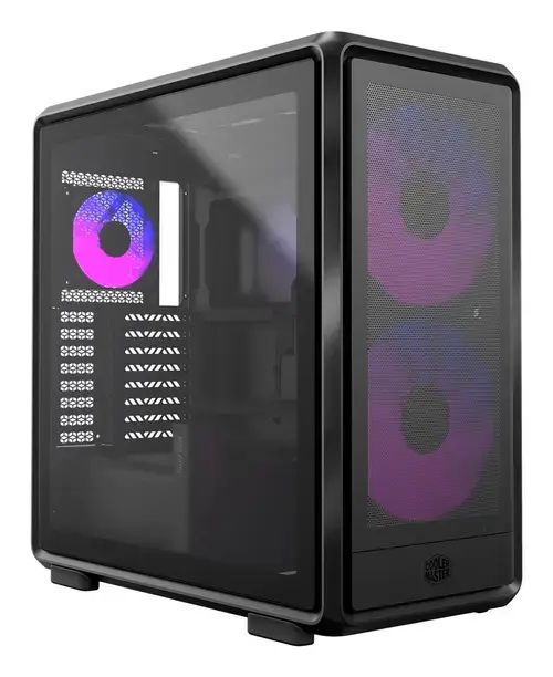 Carcasa Cooler Master MasterFrame 600 Mesh, Midi Tower, Sticla securizata, 3 Ventilatoare ARGB incluse (Negru)