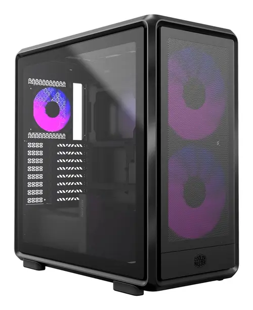Carcasa Cooler Master MasterFrame 600 Mesh, Midi Tower, Sticla securizata, 3 Ventilatoare ARGB incluse (Negru)