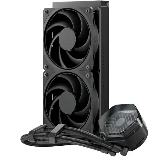 Cooler CPU AIO Cooler Master MasterLiquid ATMOS Stealth, Racire cu lichid, 2x MOBIUS 120mm  (Negru)