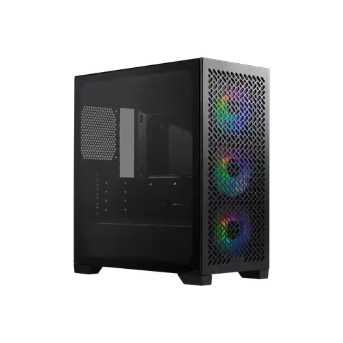 Carcasa Cooler Master Elite 302 Mini Tower, Sticla securizata, Ventilatoare ARGB (Negru)