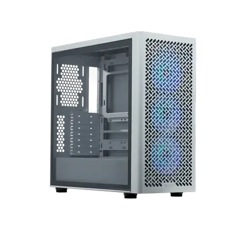 Carcasa CoolerMaster ELITE 502, Mid Tower, 7 sloturi expansiune, 3 Ventilatoare ARGB 120mm (Alb)