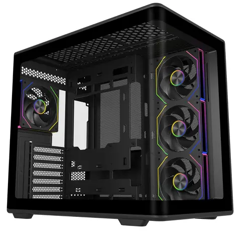 Carcasa CoolerMaster Elite 600 E600-KGNN-S01, ATX Mid-Tower, Sticla Securizata, USB-C (Negru)