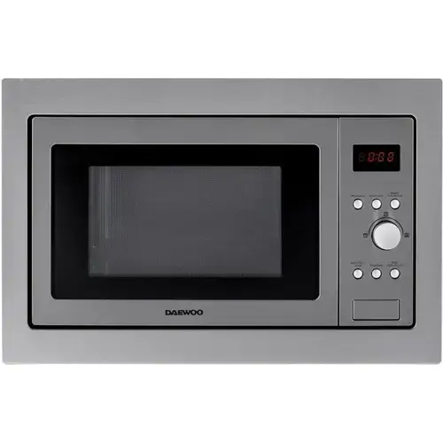 Cuptor cu microunde incorporabil Daewoo KOC-25X-2, 25 litri, Putere 850 W, Grill 1200 W, display LED alb, control digital, 8 programe predefinite (Inox)