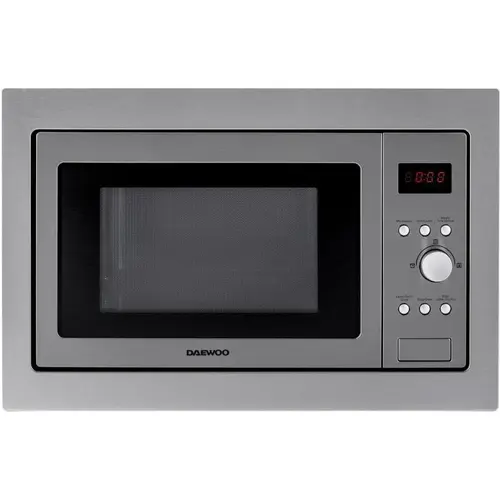 Cuptor cu microunde incorporabil Daewoo KOC-25X-2, 25 litri, Putere 850 W, Grill 1200 W, display LED alb, control digital, 8 programe predefinite (Inox)