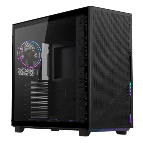 Carcasa GIGABYTE AORUS C400 Glass, Mid Tower, Sticla securizata, 4 Ventilatoare ARGB (Negru)