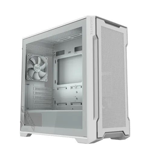 Carcasa GIGABYTE C102 Glass ICE, Mid Tower, Sticla securizata, USB 3.0 (Alb)