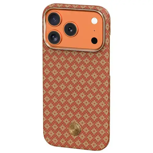 Husa Benks Armor Air Armor Grid Fortune Kevlar Magsafe pentru iPhone 17 Pro Max, Portocaliu