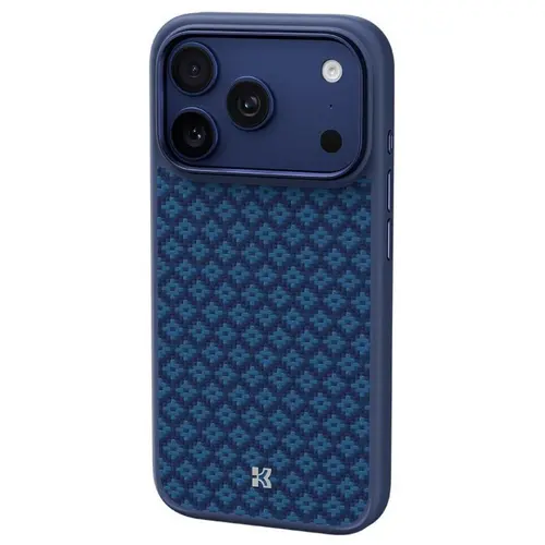 Husa Benks Armor Pro Armor Grid Kevlar Magsafe pentru iPhone 17 Pro, Albastru