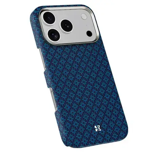 Husa Benks Armor Air Armor Grid Kevlar Magsafe pentru iPhone 17 Pro, Albastru