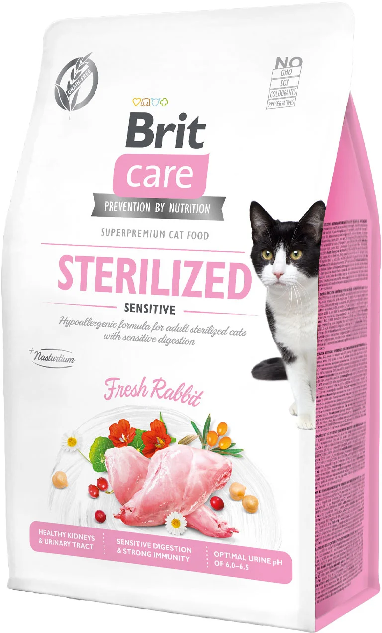 BRIT CARE Hrană uscată pentru pisici sterilizate, Sterilized Sensitive