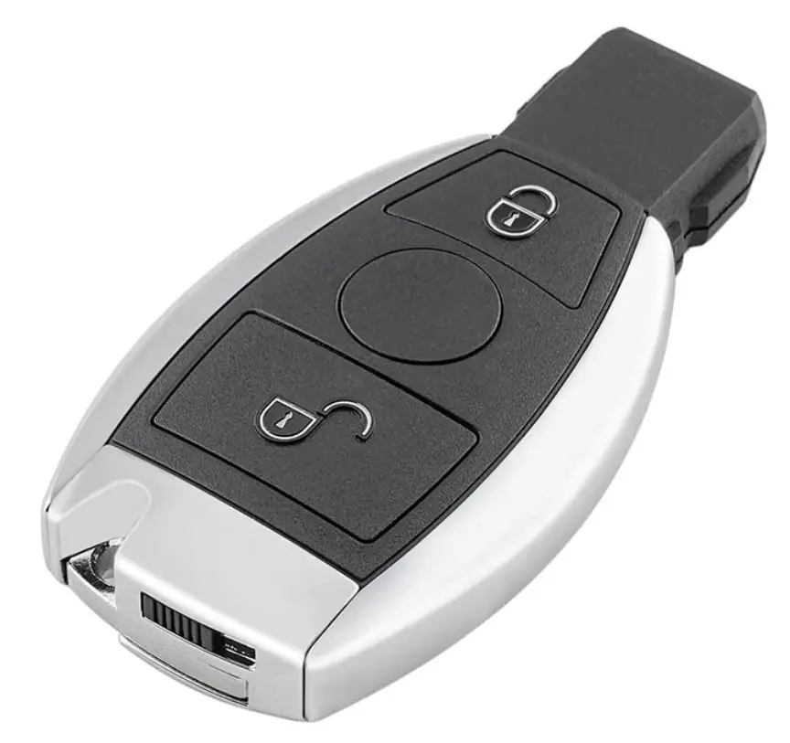 Carcasa cheie auto Techstar compatibila Mercedes Benz, 2 butoane, model dupa 2000, suport NEC si BGA