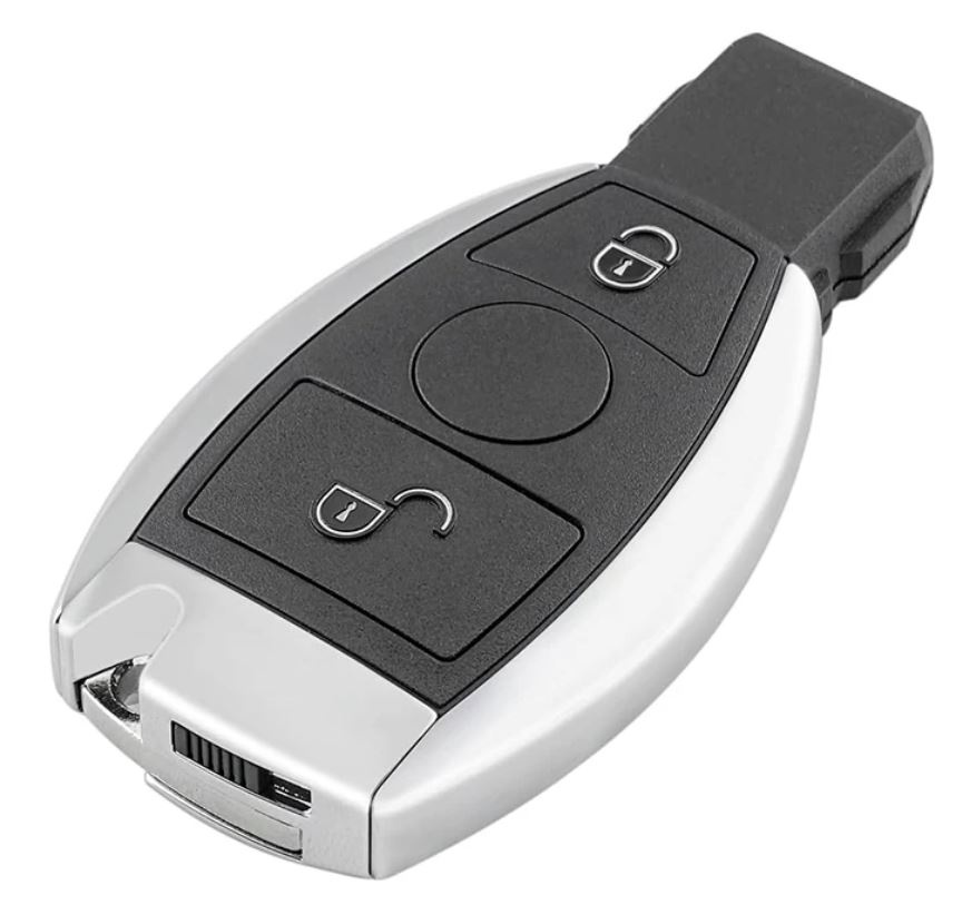 Carcasa cheie auto Techstar compatibila Mercedes Benz, 2 butoane, model dupa 2000, suport NEC si BGA