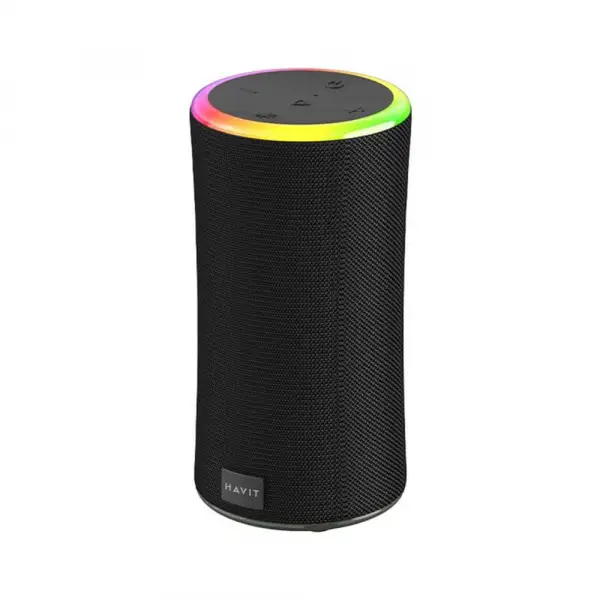 Boxa Portabila Bluetooth HAVIT SK833BT, 2 x 10W, RGB, Waterproof, Neagra