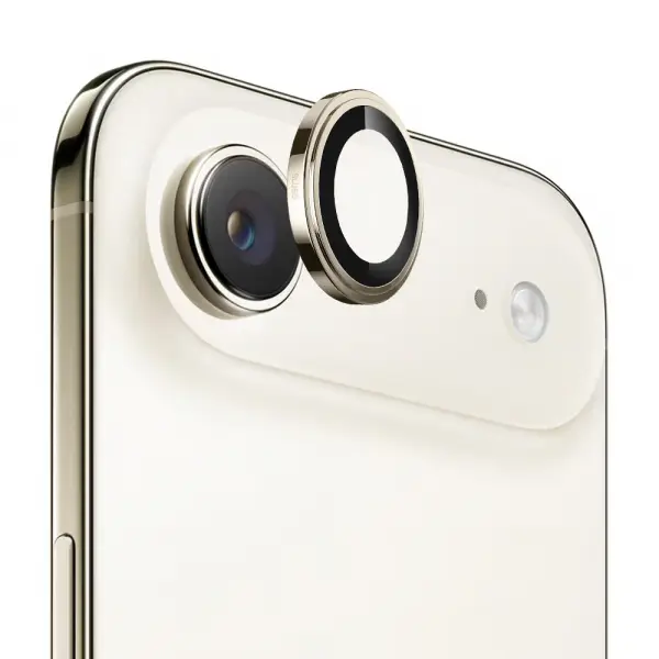 Folie de protectie Camera Spate Blueo Sapphire Crystal pentru Apple iPhone 17 Air, Sticla Securizata, Aurie