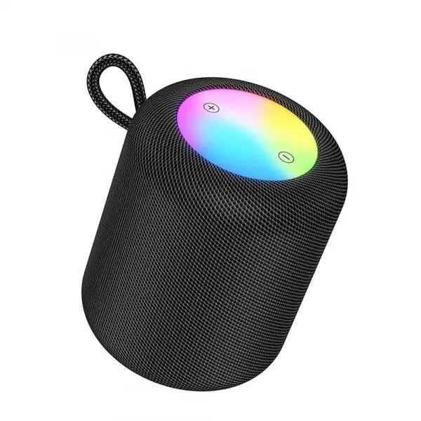 Boxa Portabila Bluetooth HOCO HC30, 5W, TWS, RGB, Neagra