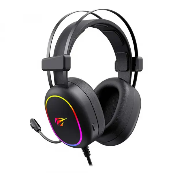 Casti Gaming 3.5mm HAVIT H2016d, RGB, 2m, Negre