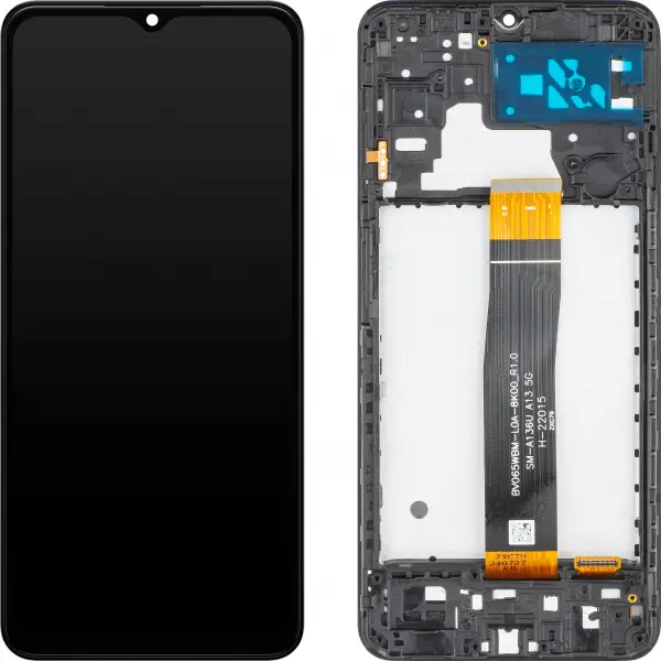 Display cu Touchscreen MP compatibil cu Samsung Galaxy A13 5G A136, cu Rama, Negru